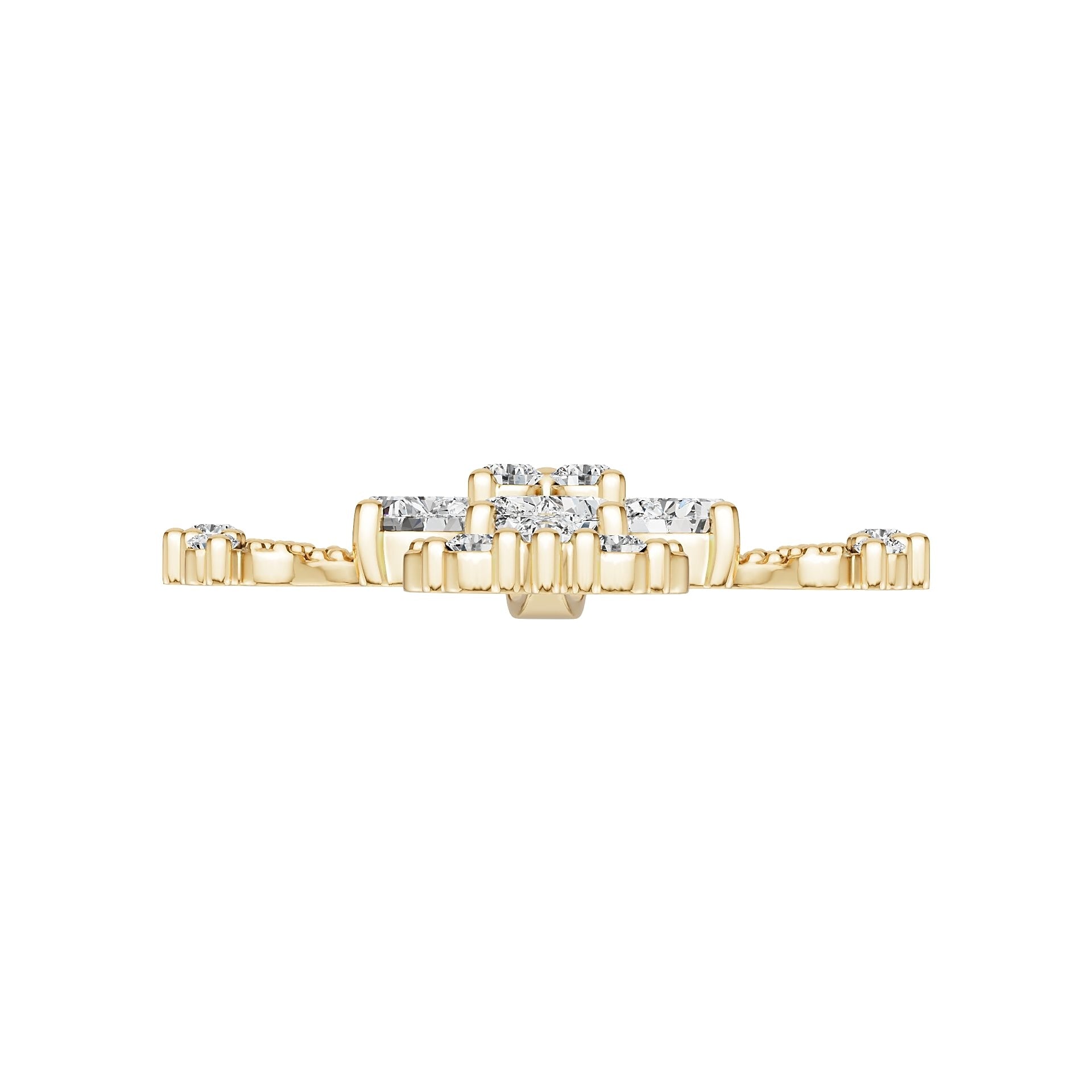 18K Gold Semi Mount Pendant Setting Heart He 5x5mm Diamond Accent Syz Jewelry