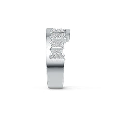 14K Gold Semi Mount Ring Setting Round RD 1.2mm Diamond Accent DHJ