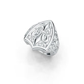 Sterling Silver Semi Mount Ring Setting Fleur De Lis Style DHJ