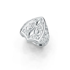 Sterling Silver Semi Mount Ring Setting Fleur De Lis Style DHJ