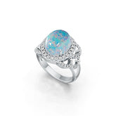Sterling Silver Semi Mount Ring Setting Oval OV 12X10mm Cabochon DHJ