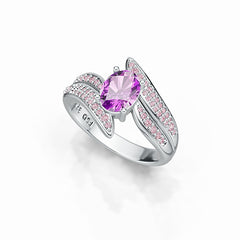 Sterling Silver Semi Mount Ring Setting Oval OV 8x6mm White Topaz Syzjewelry