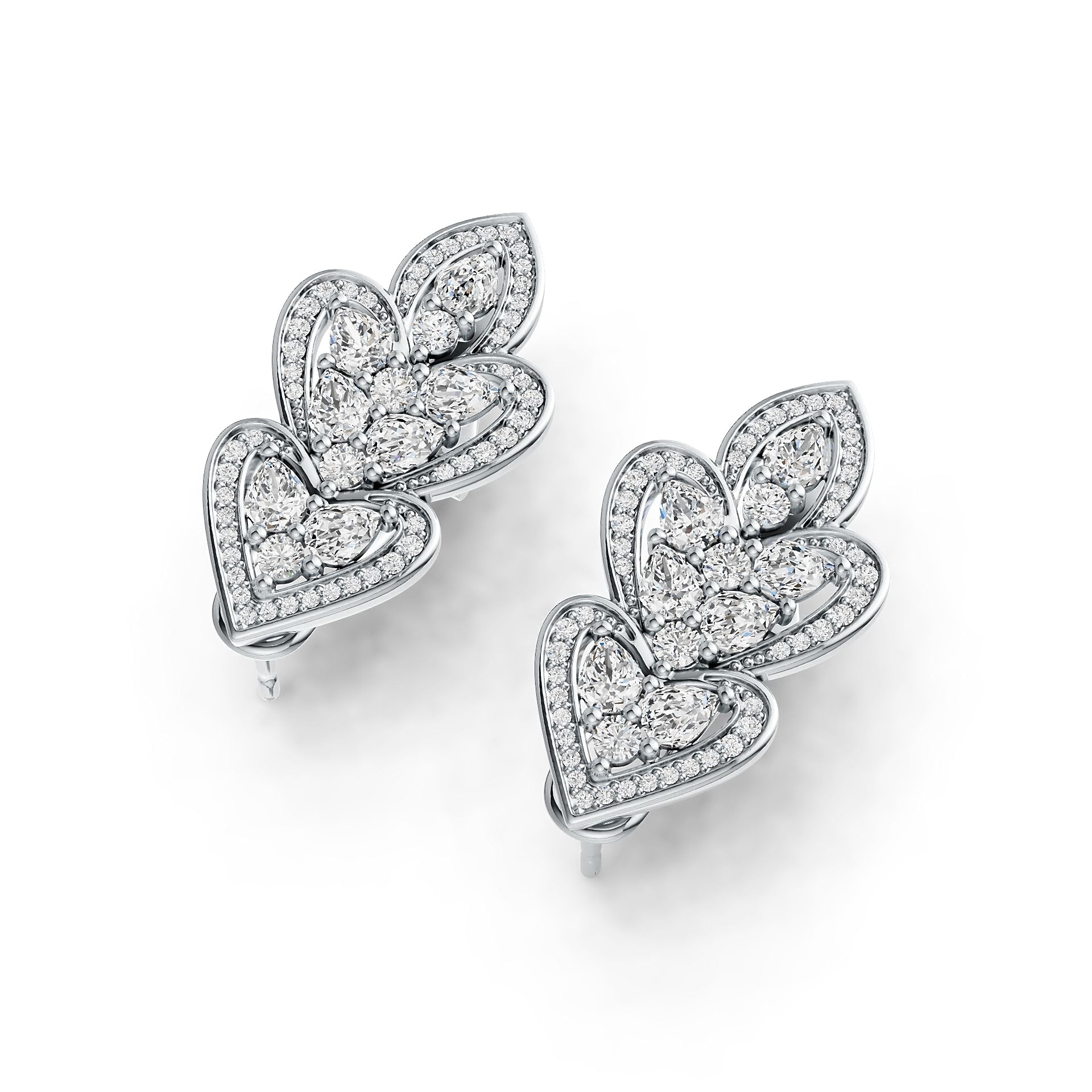 Sterling Silver Semi Mount Earrings Setting Pear PE 4X3mm DHJ