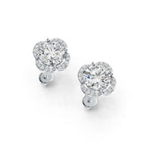 Sterling Silver Semi Mount Earrings Setting Round RD 8x8mm DHJ