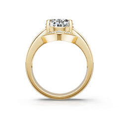 18K Gold Semi Mount Ring Setting Round Ro 5x9mm Diamond Accent Syz Jewelry