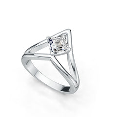 Sterling Silver Semi Mount Ring Setting Princess SQ 5x5mm Syzjewelry