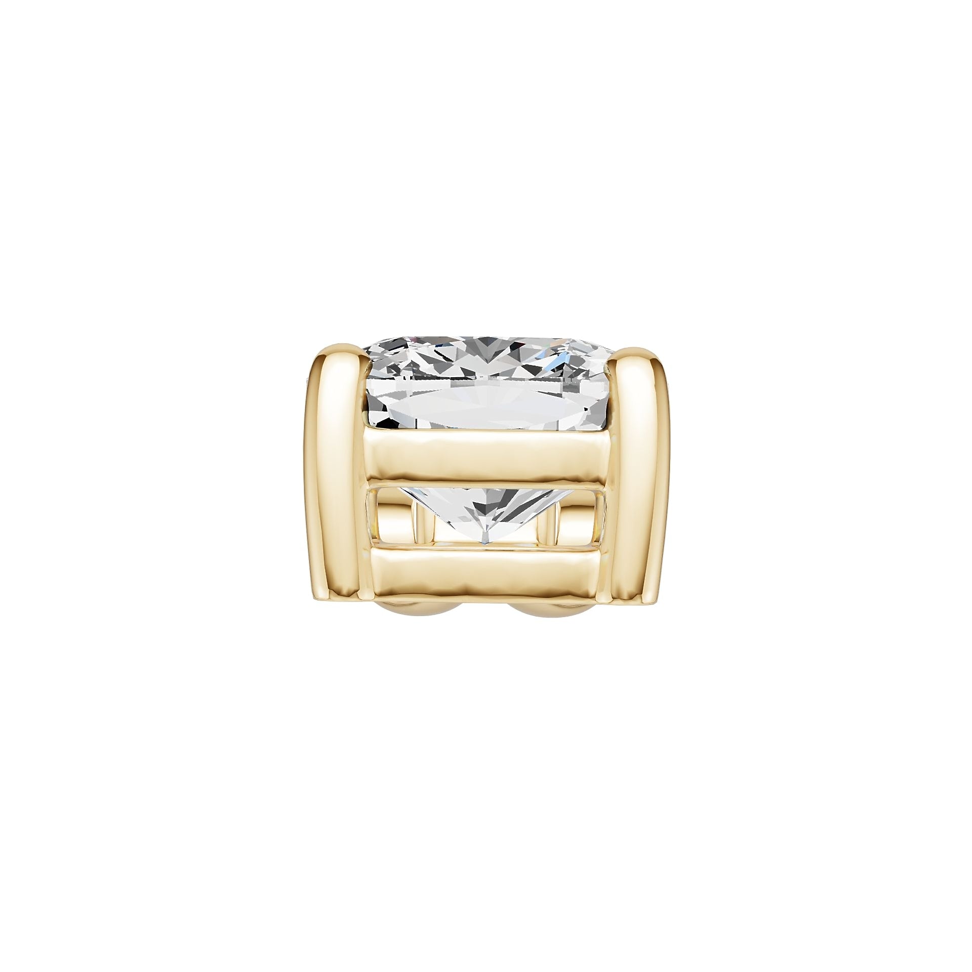 Platinum Semi Mount Pendant Setting Cushion Cu 6x6mm Diamond Accent Syz Jewelry