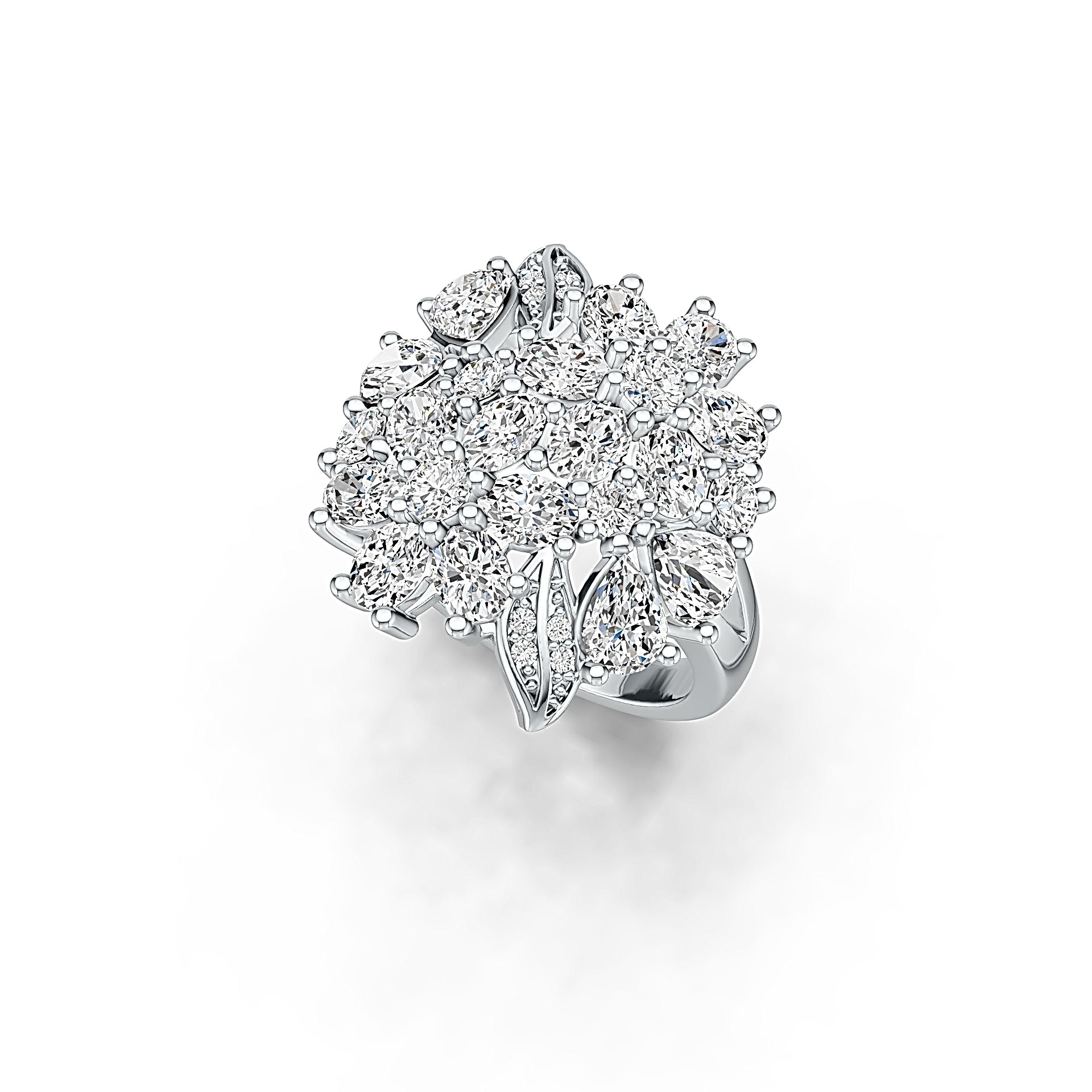 Sterling Silver Semi Mount Ring Setting Pear PE 5x4mm OV 4x3mm DHJ