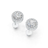 Sterling Silver Semi Mount Earrings Setting Round RD 7x7mm DHJ