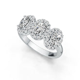 Sterling Silver Semi Mount Ring Setting Oval OV 6X4mm with White Topaz Syzjewelry