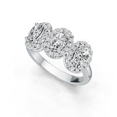 Sterling Silver Semi Mount Ring Setting Oval OV 6X4mm with White Topaz Syzjewelry