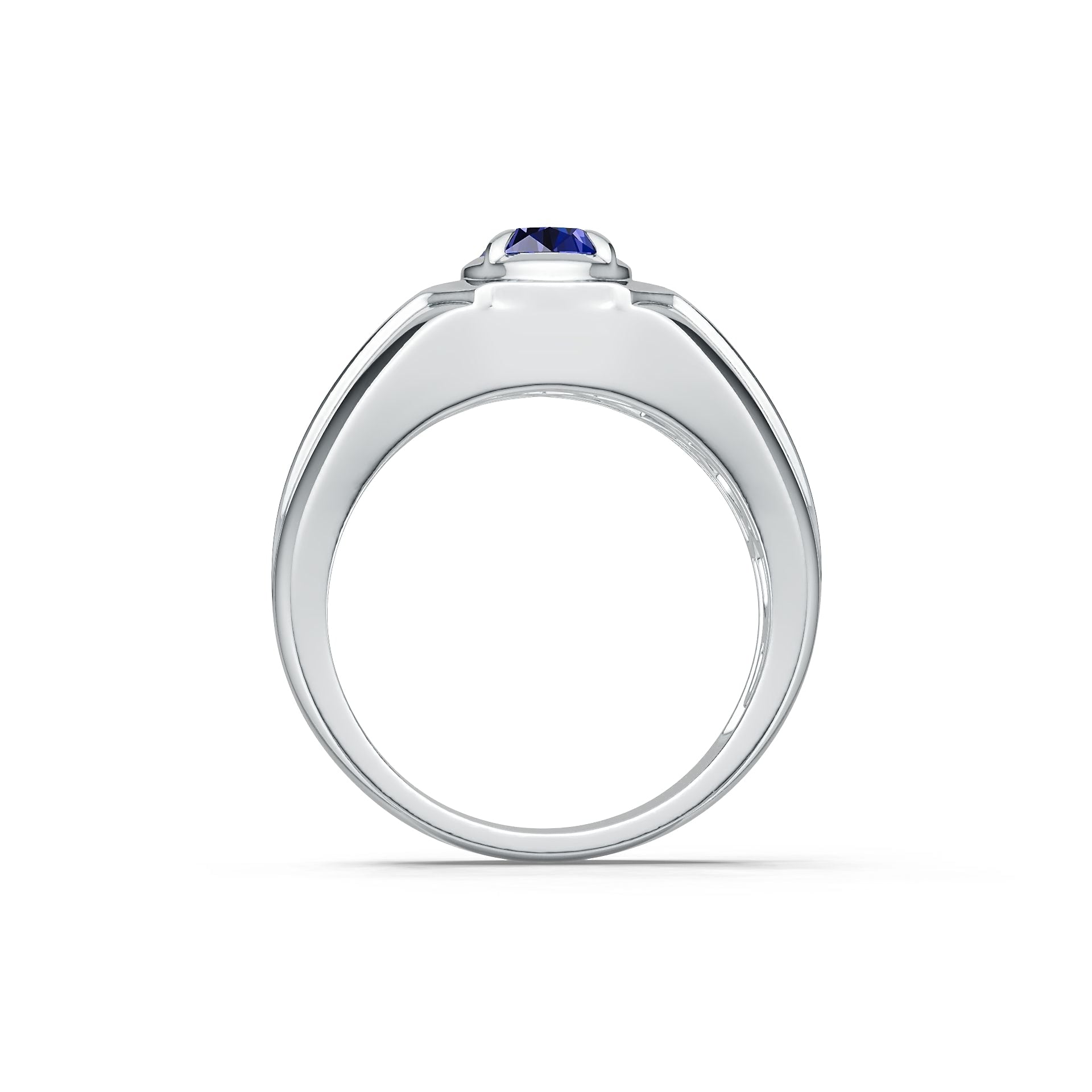 Men's Sterling Silver Semi Mount Ring Setting Oval OV 8X6mm DHJ