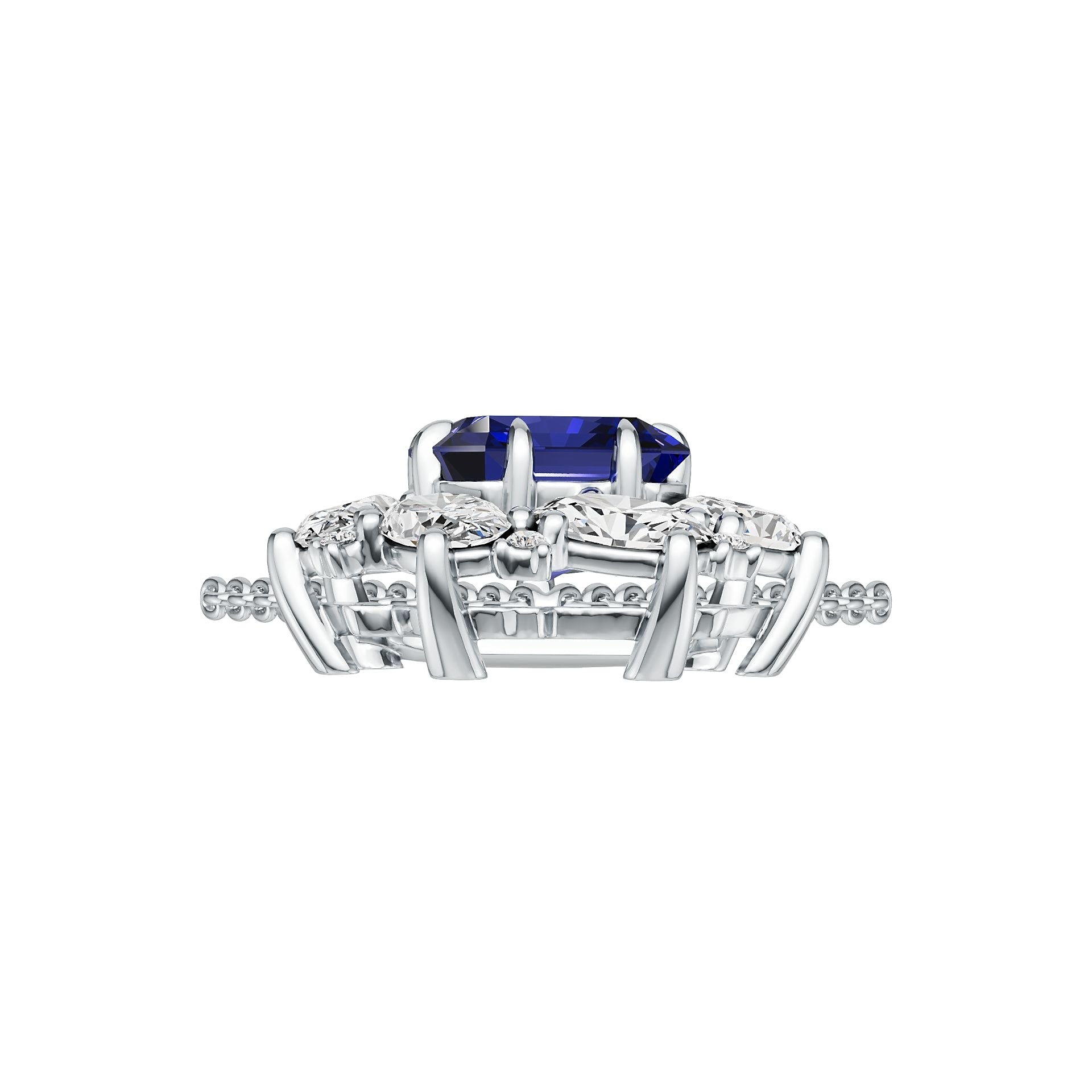 Platinum Semi Mount Pendant Setting Round Ro 7x7mm Syz Jewelry