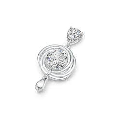 Sterling Silver Semi Mount Pendant Setting Round RD 11x11mm DHJ