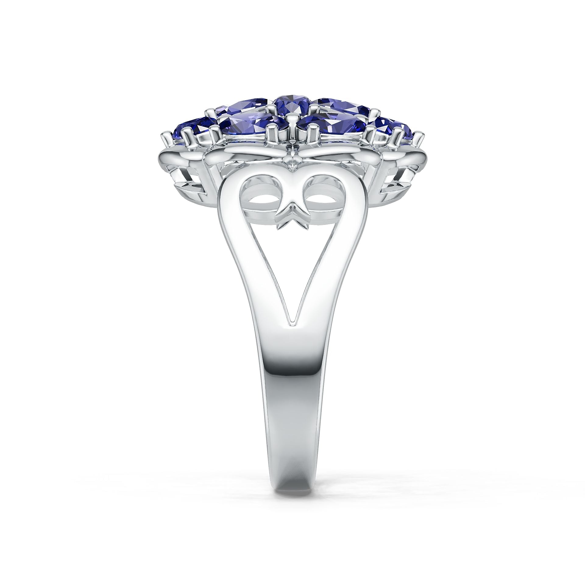 Sterling Silver Semi Mount Ring Setting Round Rd DHJ