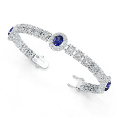 Platinum Semi Mount Bracelet Setting Oval Ov 8x6mm Syz Jewelry