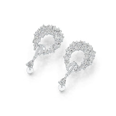 Sterling Silver Semi Mount Earrings Setting Pear PE 6x4mm OV 5x3mm OV 4x3mm DHJ