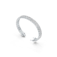 Sterling Silver Bracelet Semi Mount Setting Tennis Bracelet Oval OV 5x3mm 3 row DHJ