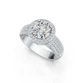 Sterling Silver Semi Mount Ring Setting Round RD 8x8mm DHJ