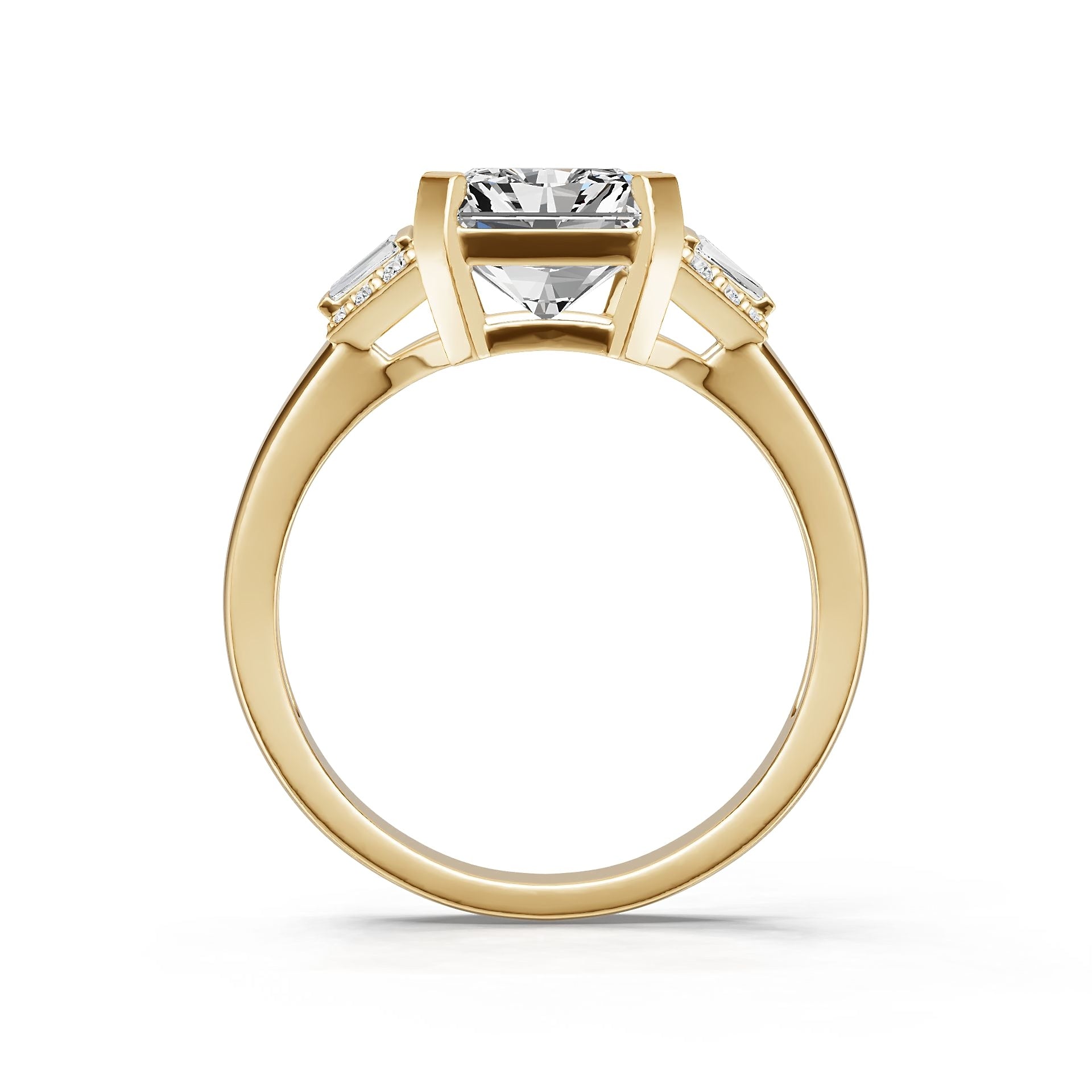 14K Gold Semi Mount Ring Setting Emerald Em 11x9mm Diamond Accent Syz Jewelry