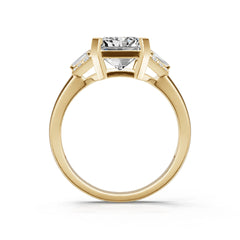 14K Gold Semi Mount Ring Setting Emerald Em 11x9mm Diamond Accent Syz Jewelry