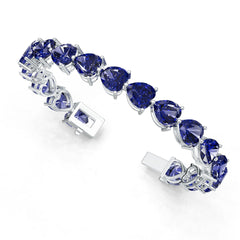 10K Gold Semi Mount Bracelet Setting Heart He 9x8mm Moissanite Accent Syz Jewelry