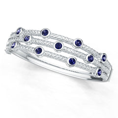 Platinum Semi Mount Bracelet Setting Round Ro 5x5mm Syz Jewelry