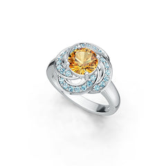 Sterling Silver Semi Mount Ring Setting Round RD 7X7MM DHJ