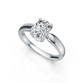 Sterling Silver Semi Mount Ring Setting Oval OV 8X6mm Solitaire DHJ