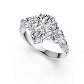 Sterling Silver Semi Mount Ring Setting Pear PE 12X8mm PE 7X5mm DHJ