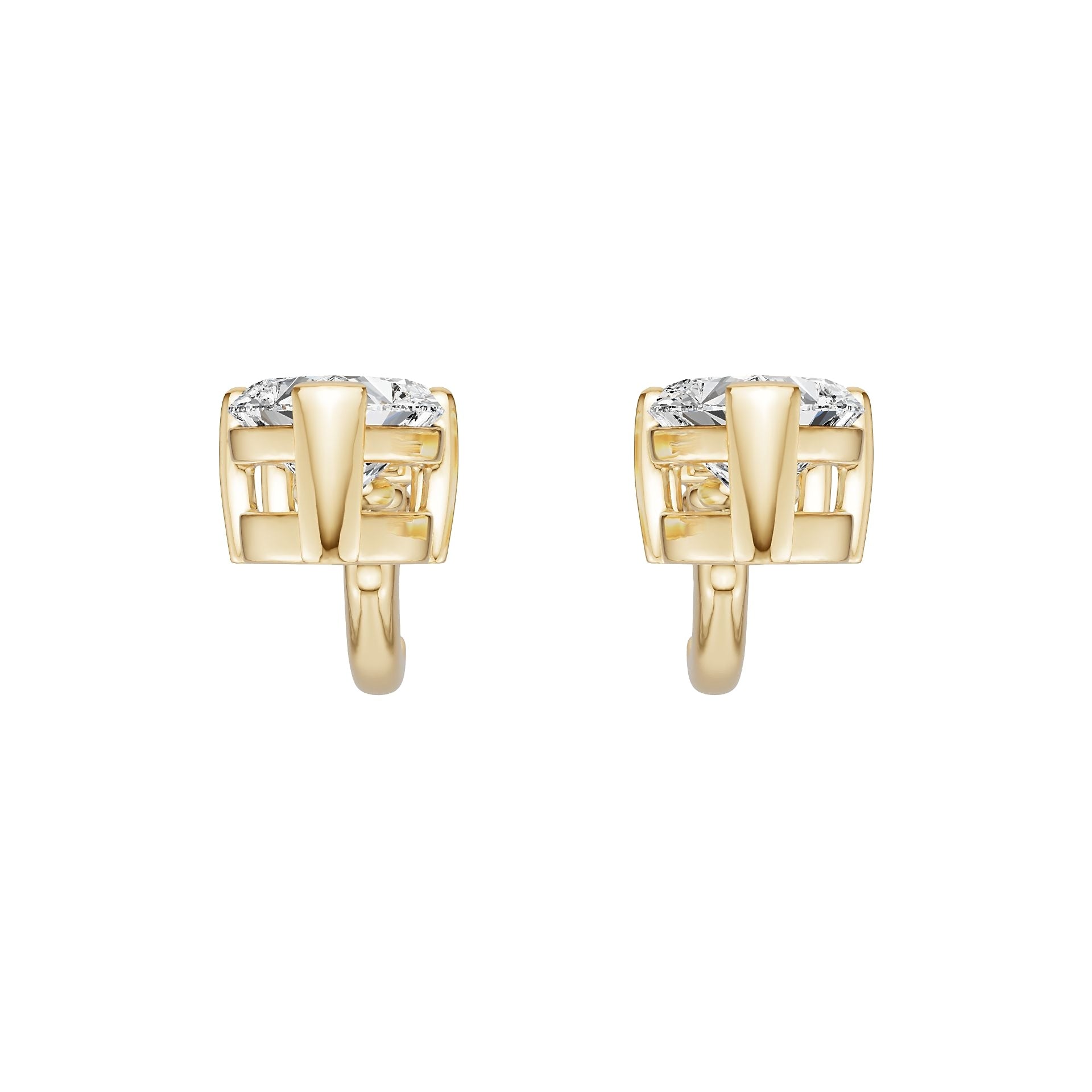 Sterling Silver Semi Mount Earrings Setting Round Ro 6x6mm DHJ