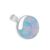 Sterling Silver Semi Mount Pendant Setting Round RD 52x52mm DHJ