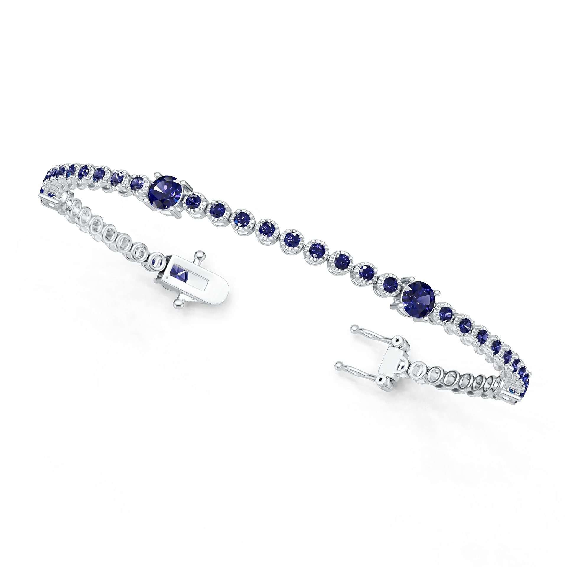 Sterling Silver Semi Mount Bracelet Setting Round RD 5x5mm DHJ