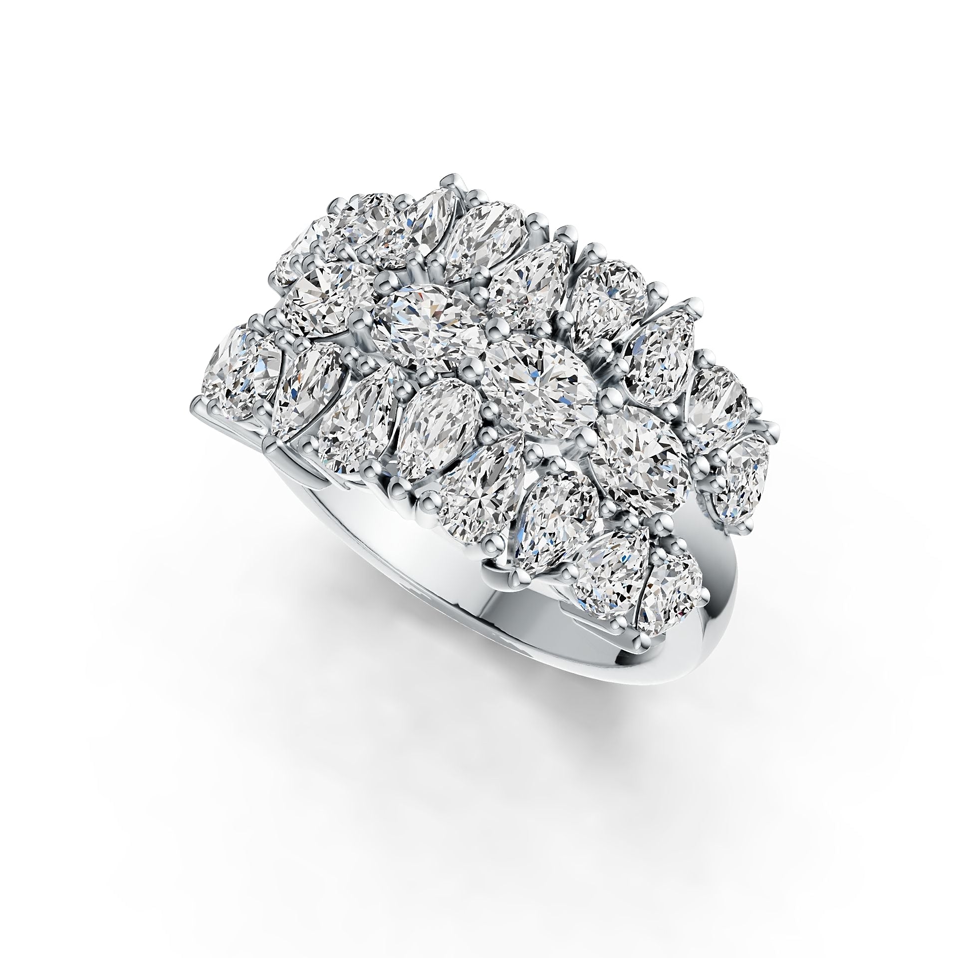 Sterling Silver Semi Mount Ring Setting Oval OV 5X4mm PE 5X3mm PE 4X3mm DHJ