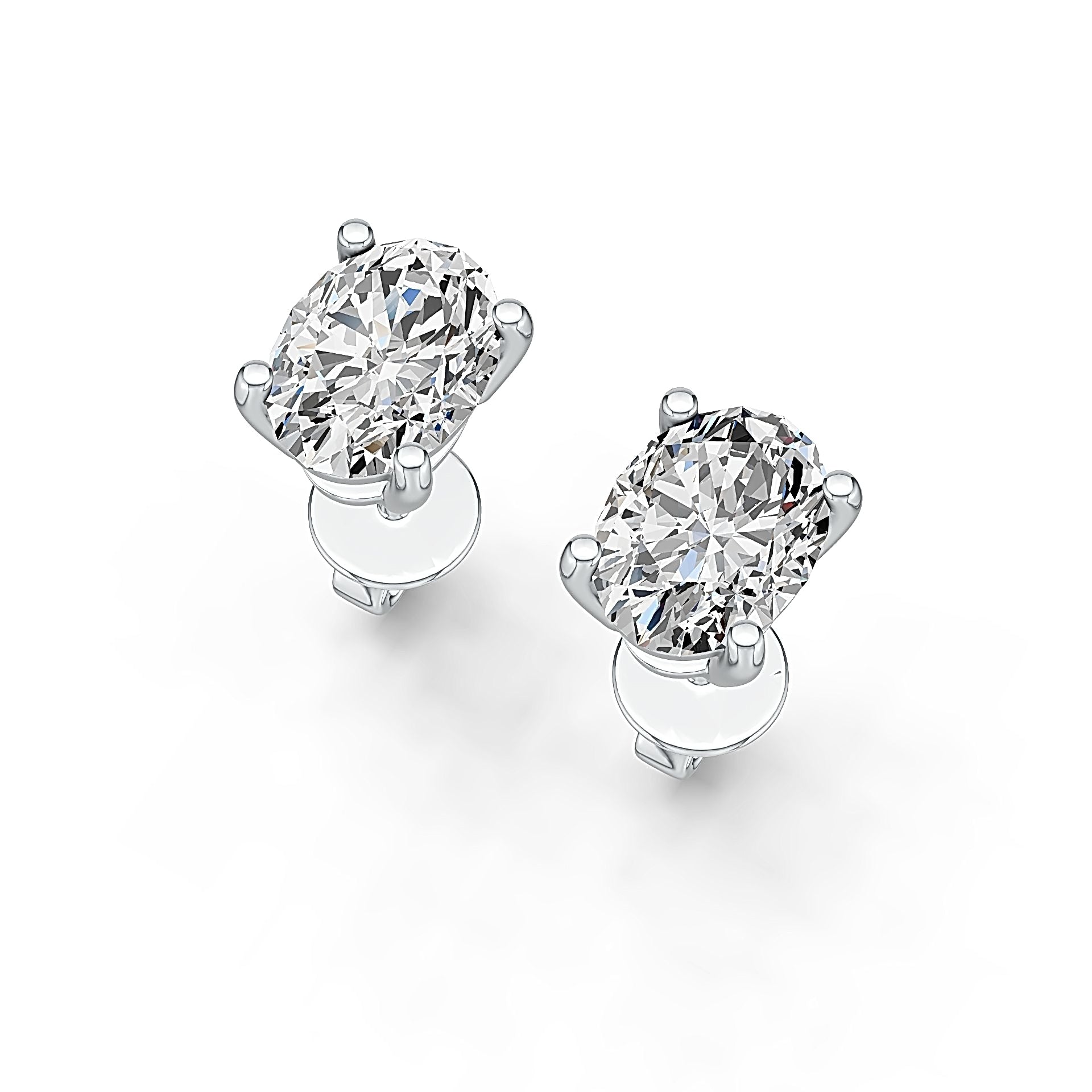 Sterling Silver Semi Mount Earrings Setting Oval OV 8X6mm DHJ