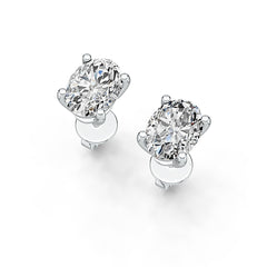 Sterling Silver Semi Mount Earrings Setting Oval OV 8X6mm DHJ