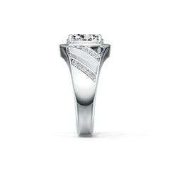 Platinum Semi Mount Ring Setting Oval OV 10X8mm Diamond Accent DHJ