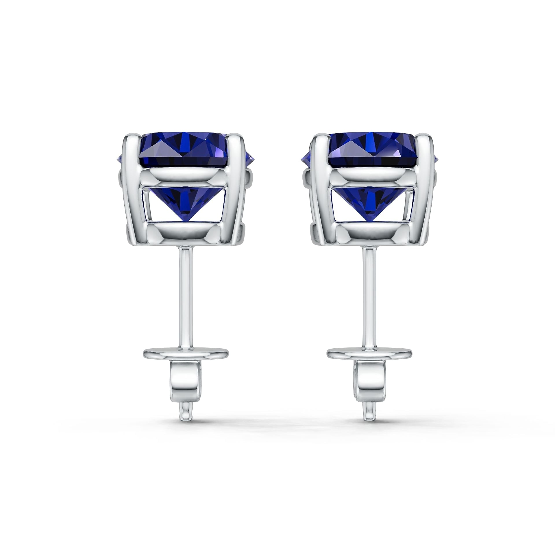Sterling Silver Semi Mount Earrings Setting Round Rd 5x7mm DHJ