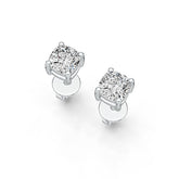 Sterling Silver Semi Mount Earrings Setting Round RD 5x5mm DHJ