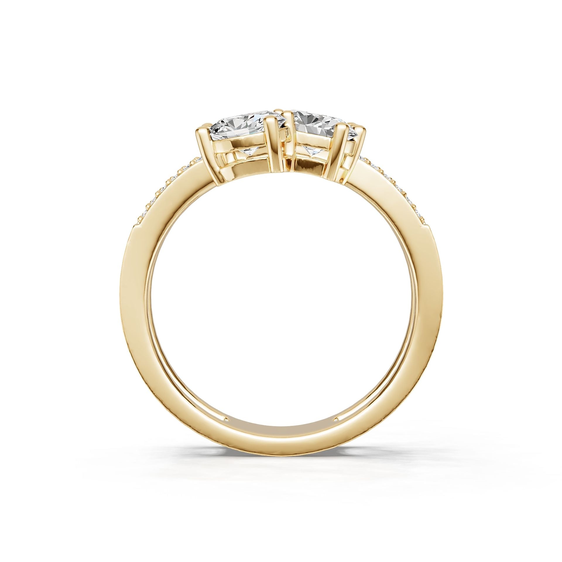 10K Gold Semi Mount Ring Setting Oval Ov 5x4mm Moissanite Accent Syz Jewelry