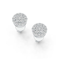 Sterling Silver Earrings Round Cluster Earrings Stud DHJ