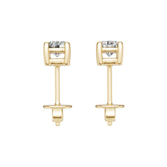 14K Gold Semi Mount Earrings Setting Round Ro 6x6mm Syz Jewelry