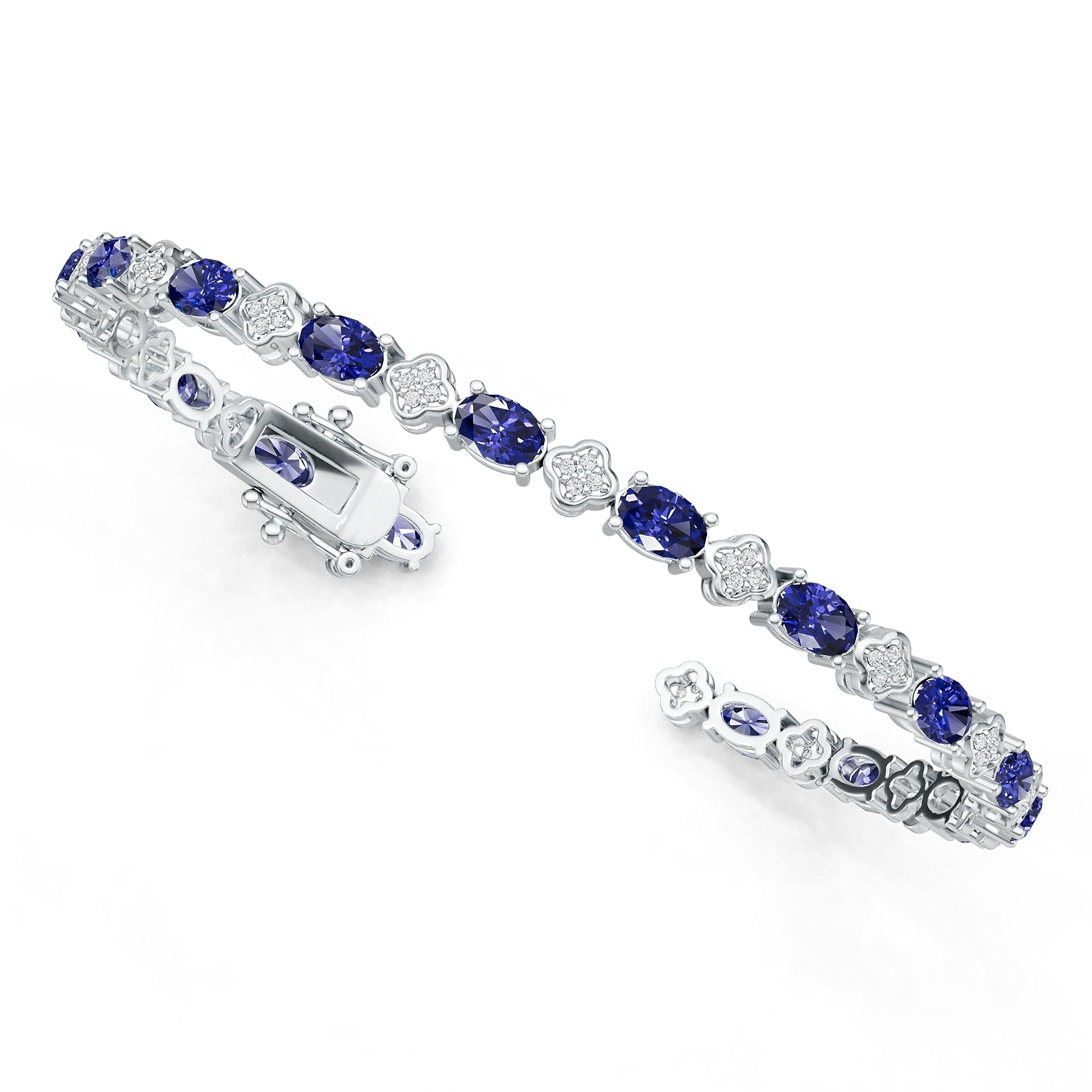 Sterling Silver Semi Mount Bracelet Setting Oval OV 6X4mm DHJ
