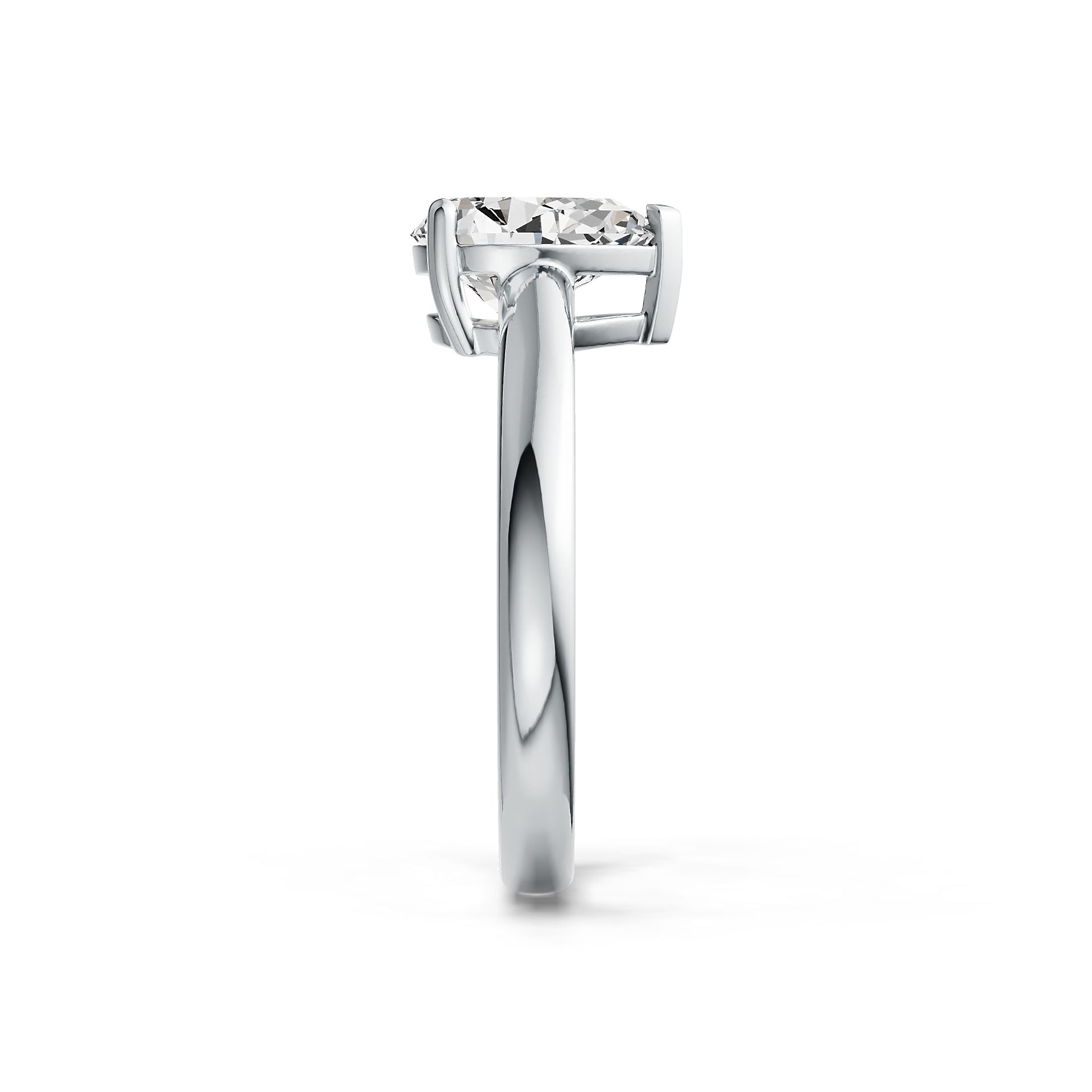 Platinum Semi Mount Ring Setting Pear PE 10X8mm Solitaire DHJ