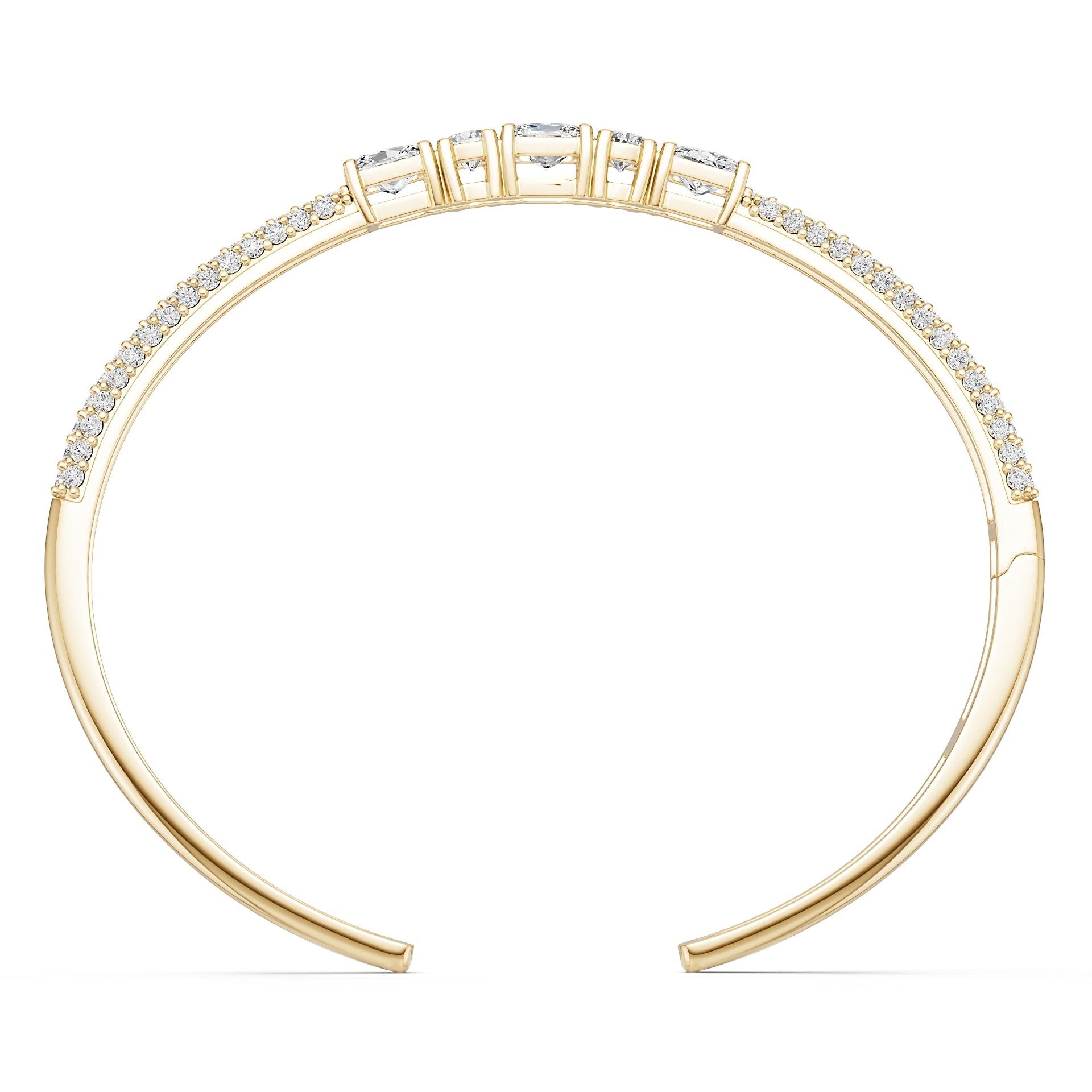 18K Gold Semi Mount Ring Setting Round Ro 7x5mm Diamond Accent Syz Jewelry