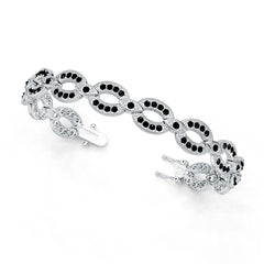 18K Gold Semi Mount Bracelet Setting Round Ro 2x2mm Diamond Accent Syz Jewelry