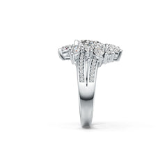 14K Gold Semi Mount Ring Setting Pear PE 9x6mm Diamond Accent DHJ