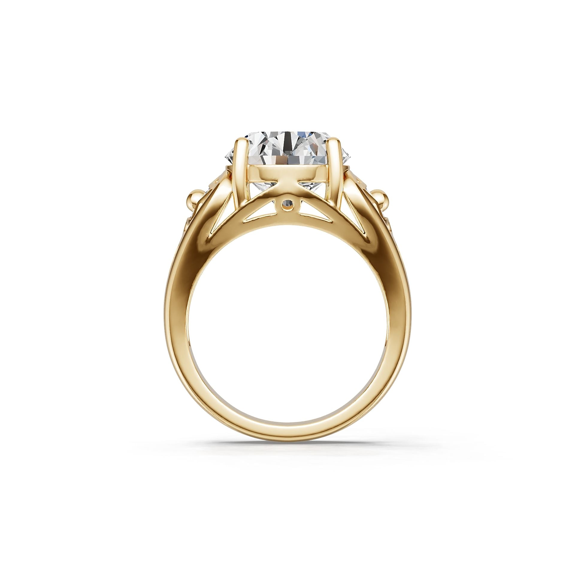 10K Gold Semi Mount Ring Setting Oval OV 12X10mm Syzjewelry