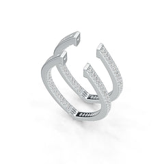 Sterling Silver Semi Mount Earrings Setting Round RD 1.5mm DHJ