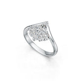 Sterling Silver Semi Mount Ring Setting PE 6X4mm DHJ